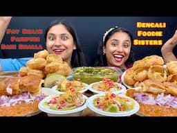 Eating Street Food Dahi Bhalla, Panipuri,Pav Bhaji Challenge|Eating challenge with Punishment 🤣