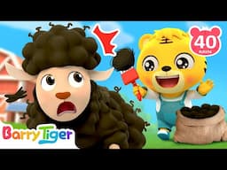 Oops! Naughty Sheep Needs a Haircut!✂️| Farm Fun | Nursery Rhymes & Kids Songs | BarryTiger