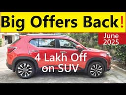 Bumper Discount Offers in June 2025. 1 Lakh on Hatchback, 4 Lakh on SUV