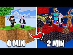 Skyblock, but The Scary Island Changes Blocks Every Minute