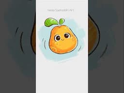 Draw A Cute Pear #fruitdrawing  #deawsocute #drawingtutorial