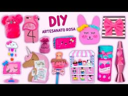 12 ARTESANATOS ROSA - IDEIAS CHAVEIROS - DECORAÇÃO - ARTESANATO DE UNICÓRNIO E MUITO MAIS...