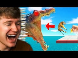 ESCAPE the GIANT SPINOSAURUS in ARBS!? (Reaction)