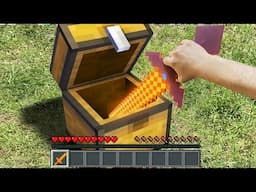Minecraft in Real Life POV ~ FIRE GOD SWORD in Realistic Graphics