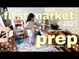 preparing for the first pop-up market of 2025 // from hobby to main hustle, small biz owner vlog