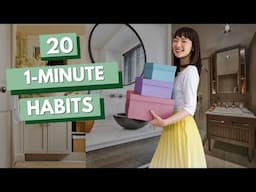 20 1-Minute Habits To QUICKLY DECLUTTER Your Bathroom and Toilet | Minimalism and Organizing