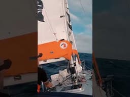 Reefing always gets me SOAKED🤘New video! #sailing #windy #northatlantic