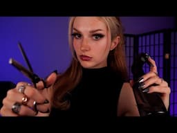 ASMR Sassy, Slightly Aggressive Haircut 💇✂️ Gum Chewing, Fluffy Mics, Clicky Sounds