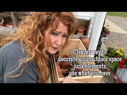 DIY Home Refresh using what you have natural elements along with upcycled repurposed outdoor decor