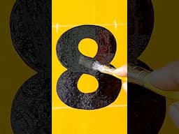 How to Paint the Perfect 8 with a Brush! #shorts #shortsart #brushlettering #artNBArtWorks