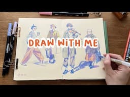 DRAW WITH ME ✏️ 50 min real time drawing session + references (no music)
