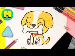 COMO DIBUJAR UN PERRO KAWAII ❤️ Dibujos kawaii faciles ❤️ Aprender a dibujar un perro