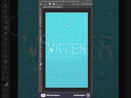 How to create Water Text Effect in Adobe Photoshop #shortvideo #water #shorts