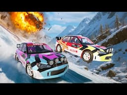 Racing FAST Cars On A Giant ICE MOUNTAIN In BeamNG Drive! Can We Survive?