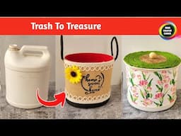 2 Oil Can Craft ideas | 2 Plastic Can reuse ideas |Waste Material craft ideas