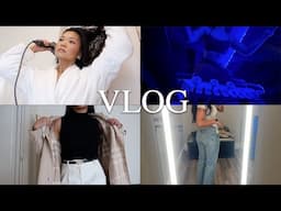 beauty haul, lagree and corepower yoga sculpt workout, jean shopping, & splits59 try-on