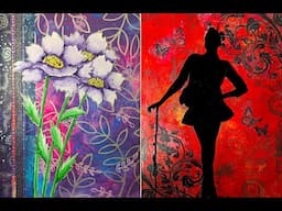 Live - Making Painty Papers and 2 Art Journal Pages