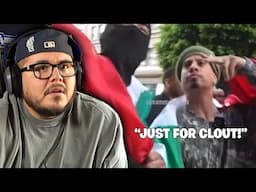 Austin Mcbroom went to the LA PROTEST for content..