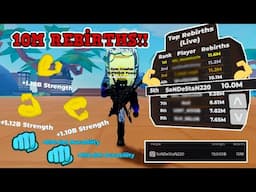 10 Million Rebirths!! - (1B Strength Without Pets) Muscle Legends 💪