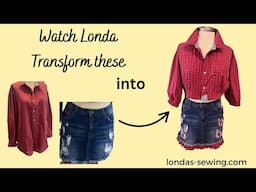 Transforming a Tommy Hilfiger Shirt & Denim Skirt: Sustainable DIY Makeover!