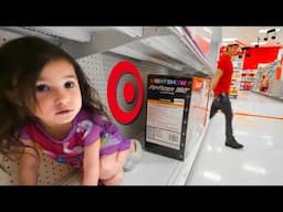 HiDE FROM THE TARGET WORKERS!! Oak goes shopping in her Pajamas and Hides from BOSS Worker!