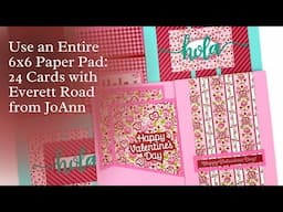 24 Cards with Everett Road Valentine Paper from JoAnn's