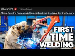 Learning to Weld on a 1988 Honda CR500 Frame