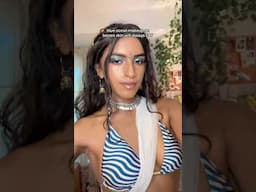 i love #bluemakeup 💙🦋 #bluemakeuplook #makeupshorts #makeuptransition #transition