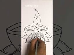 Diya Mandala Art Easy  for Beginners