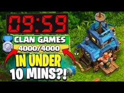 I Finished Clan Games in UNDER 10 MINUTES (Speedrun World Record?!)