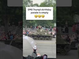 Trump's birthday parade is EMPTY 🤣