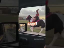 She caught him looking…