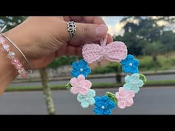 Idea para Emprender🌸Hermosa corona de flores para obsequiar. #crochet #tutorial #flowers