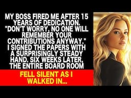 Boss fired me after 15 years. Six weeks later, board room fell silent as I walked in...