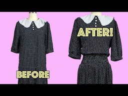 How To Use Shirring To Take In A Dress That's Too Big! No Cutting!