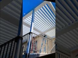 Motorized Louvered Patio Roof! #patiodesign #patio #diy #sunburn