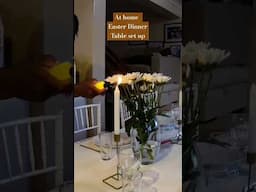 At home Family Dinner table set up #dinner #athome  #easter