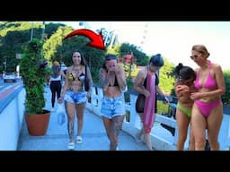 Beautiful Girls PANIC On The Beach With Bushman Prank😱 Best Female Scares Ever🔥 Insane Ending!