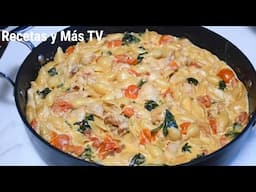 Comida Sabrosa En Pocos Minutos Conchitas con Pollo Cremosas