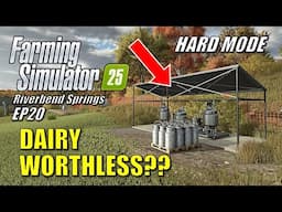 Farming Simulator 25 - EP20 - Small Dairy Data | Survival Challenge Hard Mode | Riverbend Springs