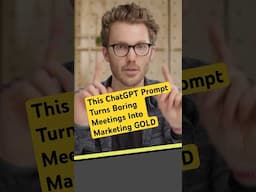 😎 How Smart Firms Turn Boring Meetings Into Gold 🏆 (ChatGPT Power Prompt)