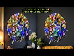 "Unbelievable 🦚Peacock Art from Recycled♻️ Materials!"Fashion Pixies