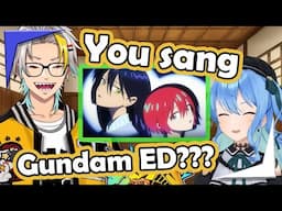 Meika can't wrap his head around Suisei singing Gundam's latest ED【EngSub】
