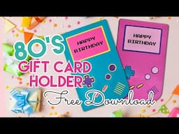 80s Video Game Gift Card Holder - Free SVG Files