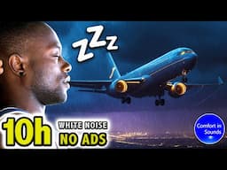 Plane Flying Below the Clouds & Rain | 10 Hours - White Noise NO ADS | Fall Asleep Deeply