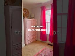 pink is our signature color 💖 #bedroomtransformation #roommakeover #wallpaperinstallation #diy