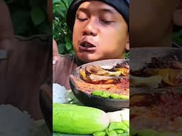 mukbang lalapan mentah #mukbang #mukbangdaunpepaya