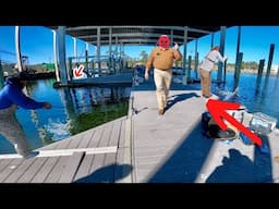 Fishing Abandoned Marina When They Showed Up!