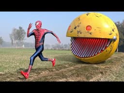 SPIDERMAN vs PACMAN IN REAL LIFE #1 | Compilation Video 2025 | #pacman #spiderman #templerun