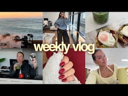 weekly vlog 💌 bagel competiton, new venture, run down + earl grey matcha!!